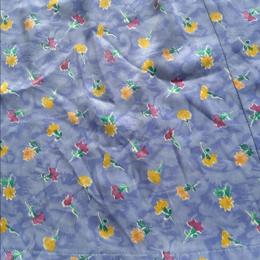 Blowing Bubbles | Vintage 1980’s Light Purple Floral A-Line Dress Flowy Large - Picture 3 of 12